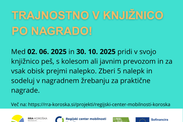 TRAJNOSTNO V KNJIŽNICO PO NAGRADO!